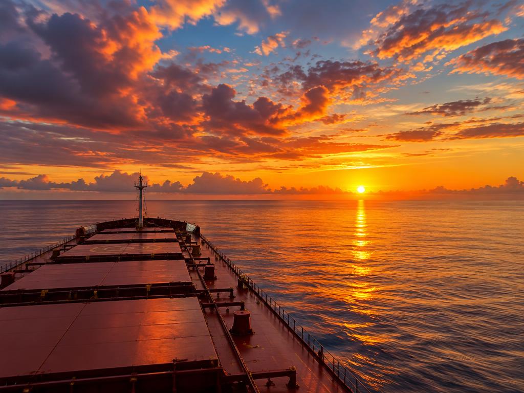Sunset at sea